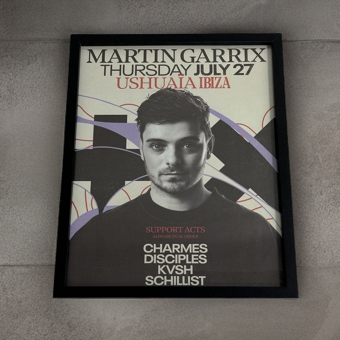 Martin Garrix ~ Ushuaia Ibiza Framed Dj Artwork | A3 Luxury Black Frame