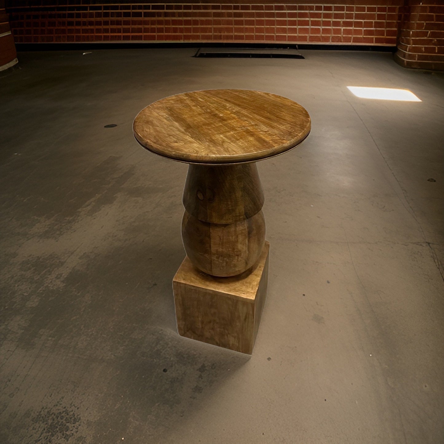 Solid Wood Side Coffee Table Retro Stool