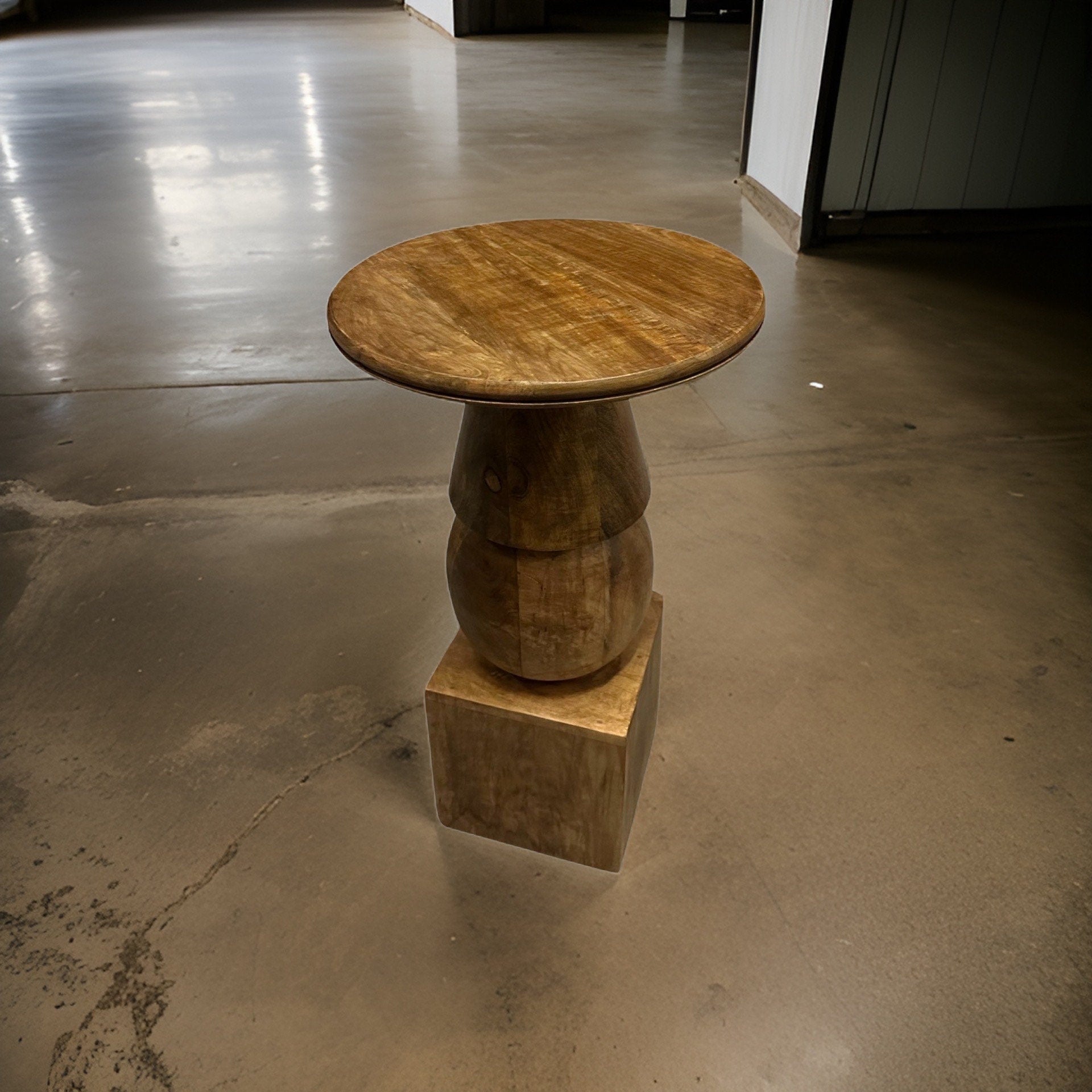 Solid Wood Side Coffee Table Retro Stool